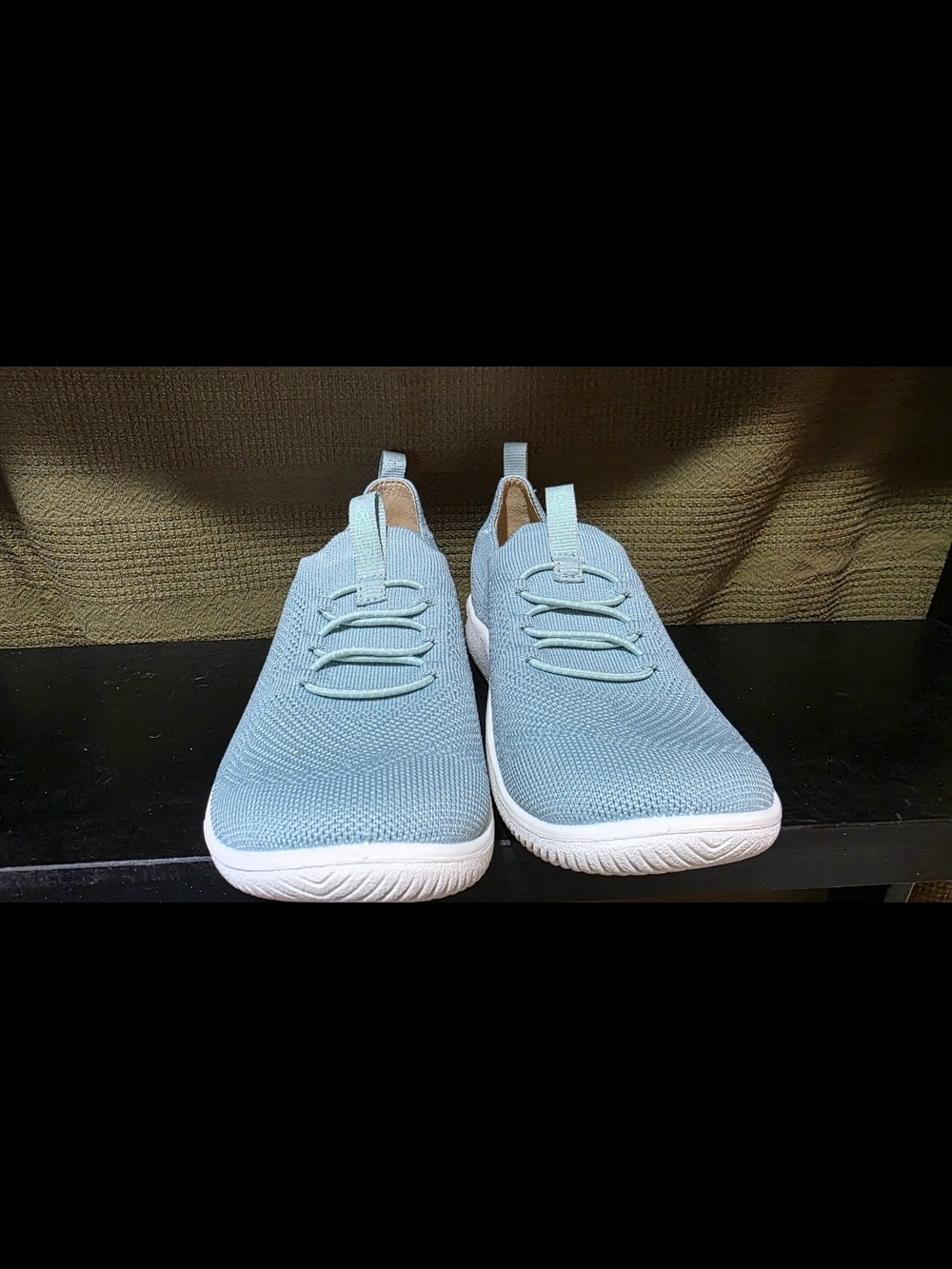 Keen Women's Mint Color Slip-On Knit Athletic Shoes